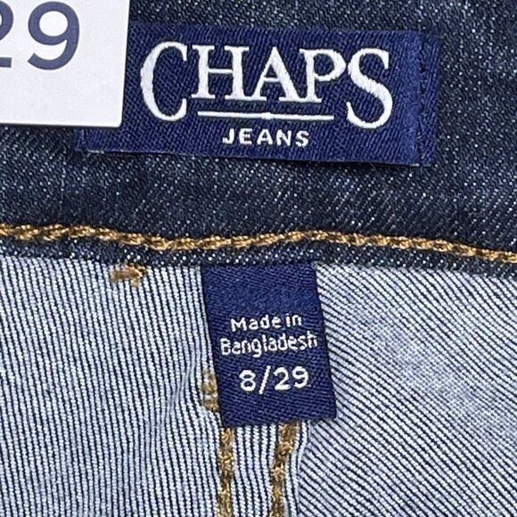 Chaps Ralph Lauren Womens Sz 8/29 Crop Kick Jeans Straight Leg Mid Rise 28x25 - Picture 10 of 14